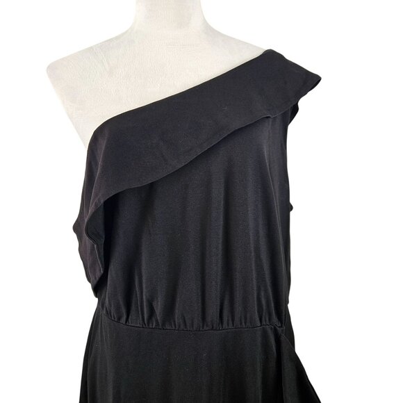 Grace Karin Womens 2XL Elegant Dress One Shoulder Ruffle Bodycon Midi Cocktail - Picture 6 of 11